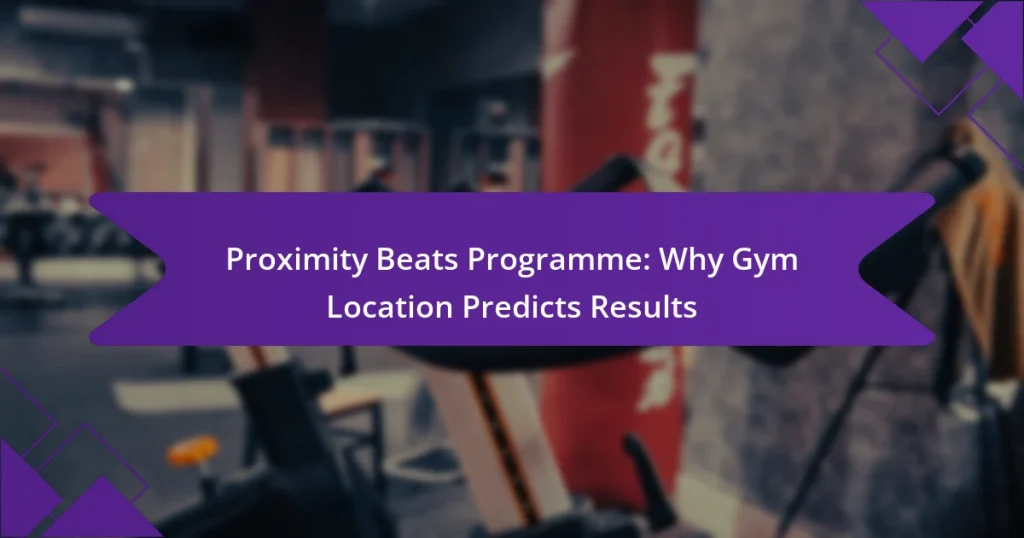 Proximity Beats Programme: Why Gym Location Predicts Results